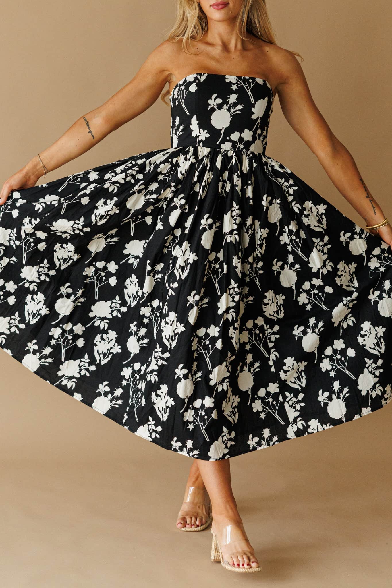 Pre-Order! Black Magnolia Dress