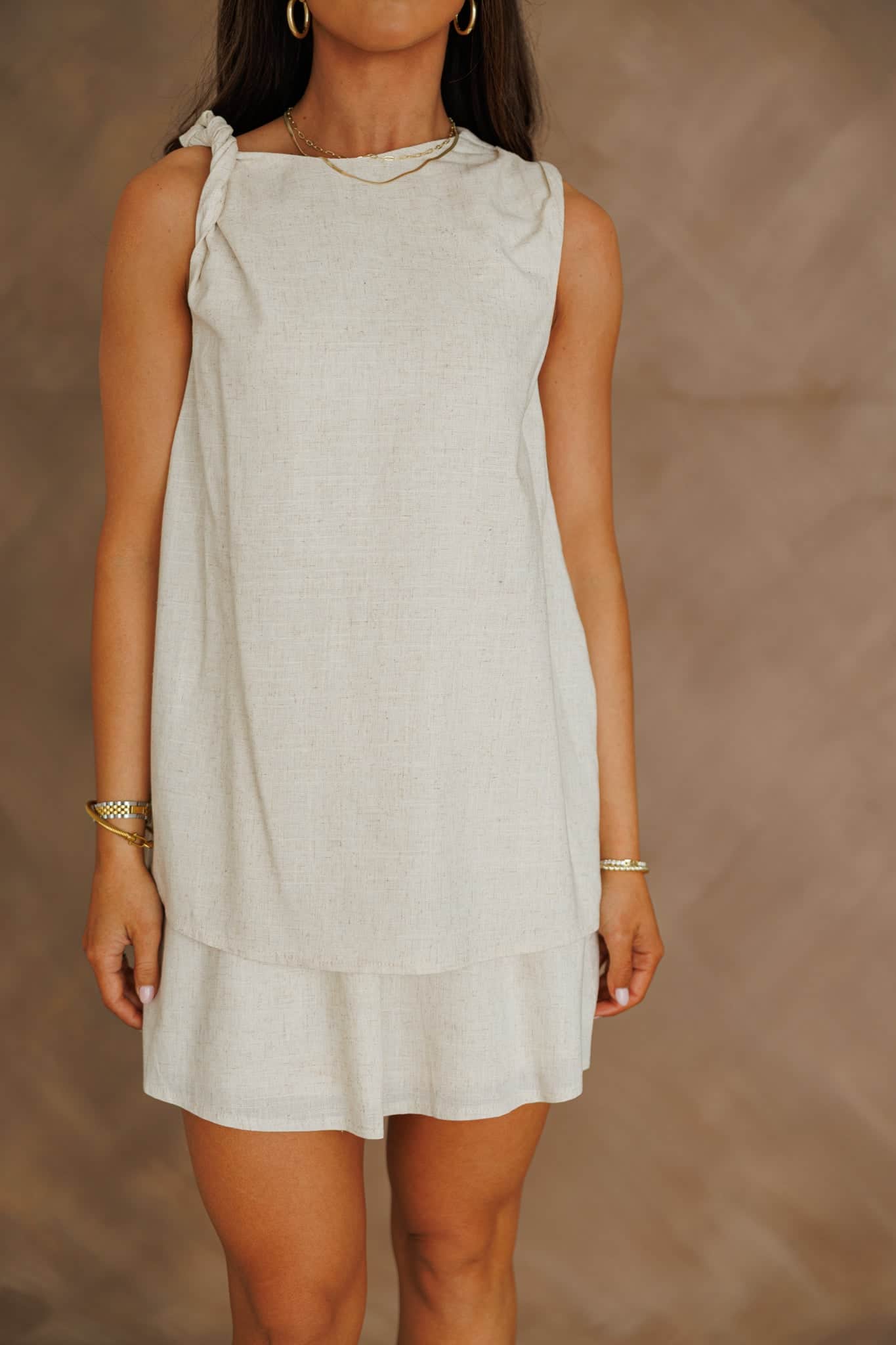 Shoreline Shift Linen Dress