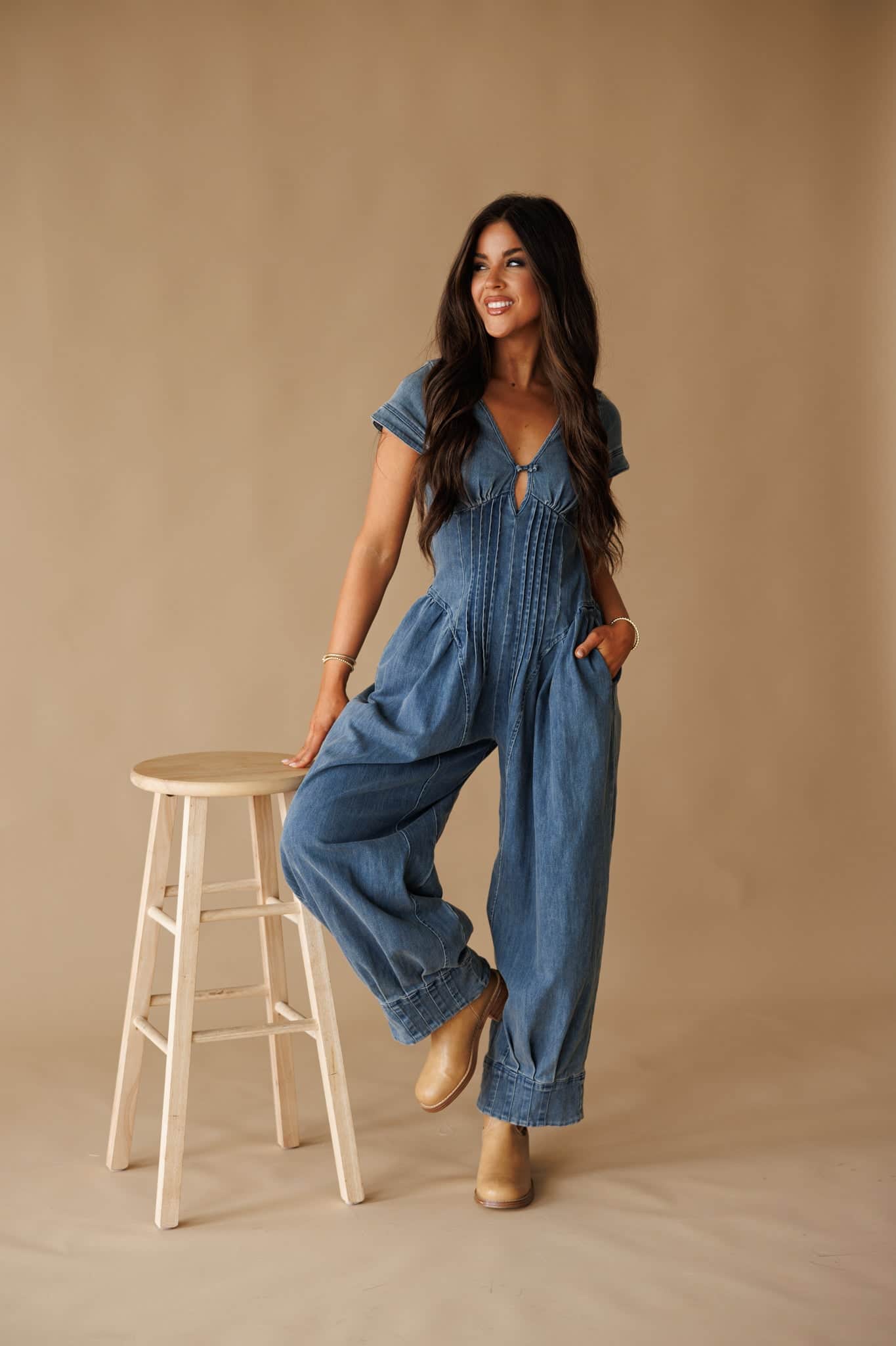 Pre-Order! Stevie Denim Jumpsuit