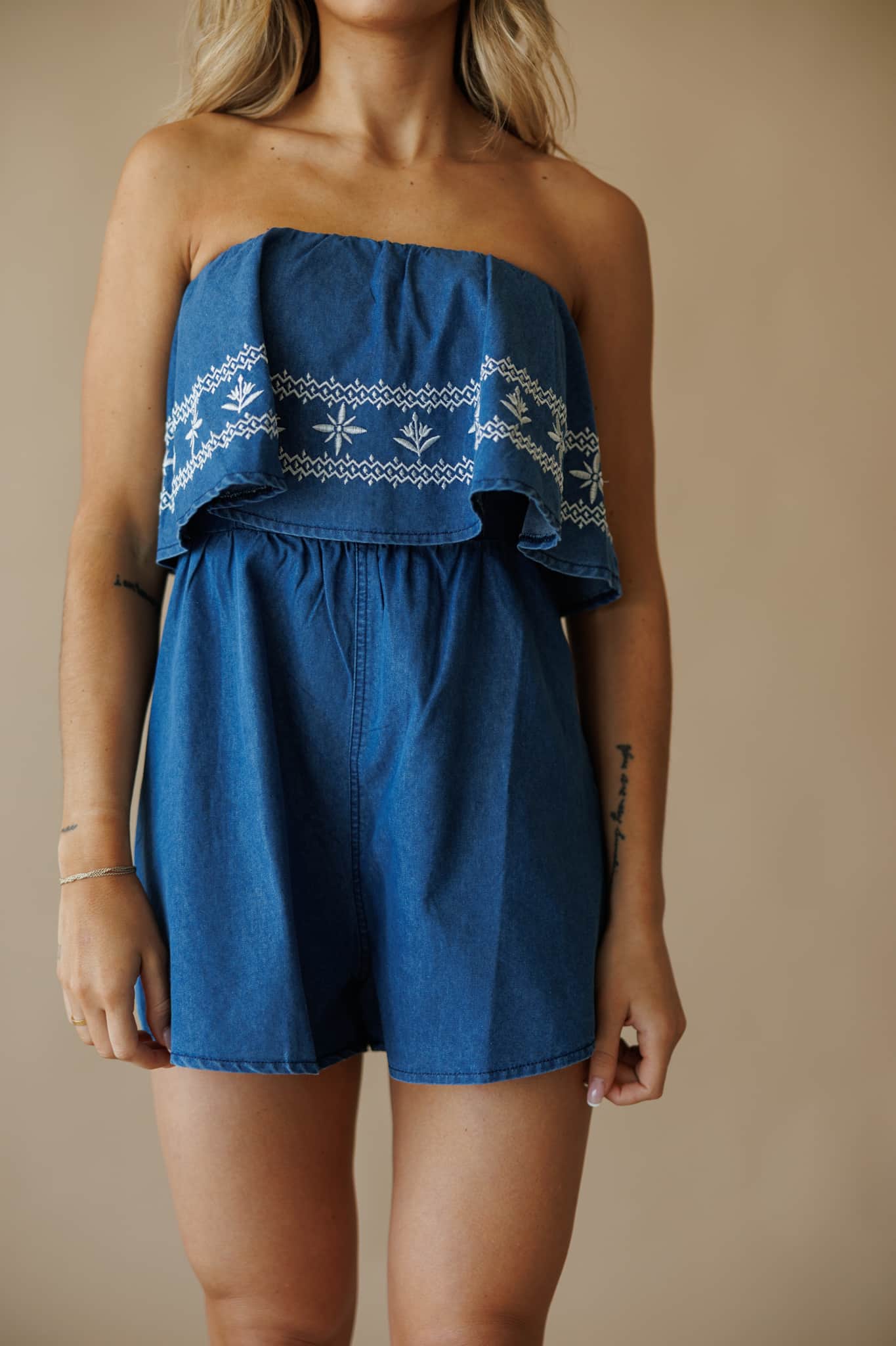 Indie Denim Romper