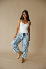 Pre-Order! Striped Tapered Barrel Pocket Pants