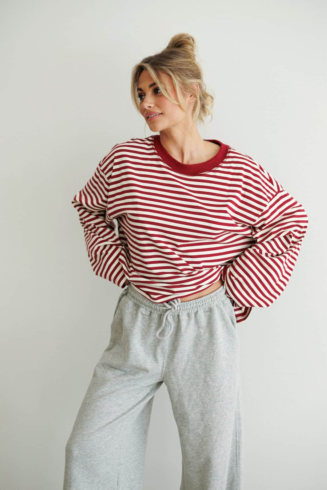 Oversized Striped Basic Tee
