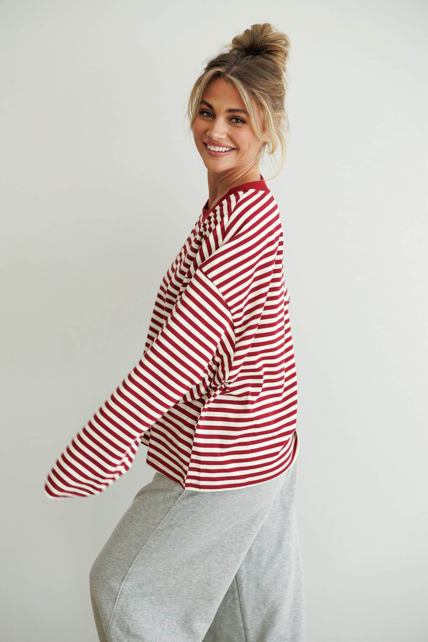 Oversized Striped Basic Tee
