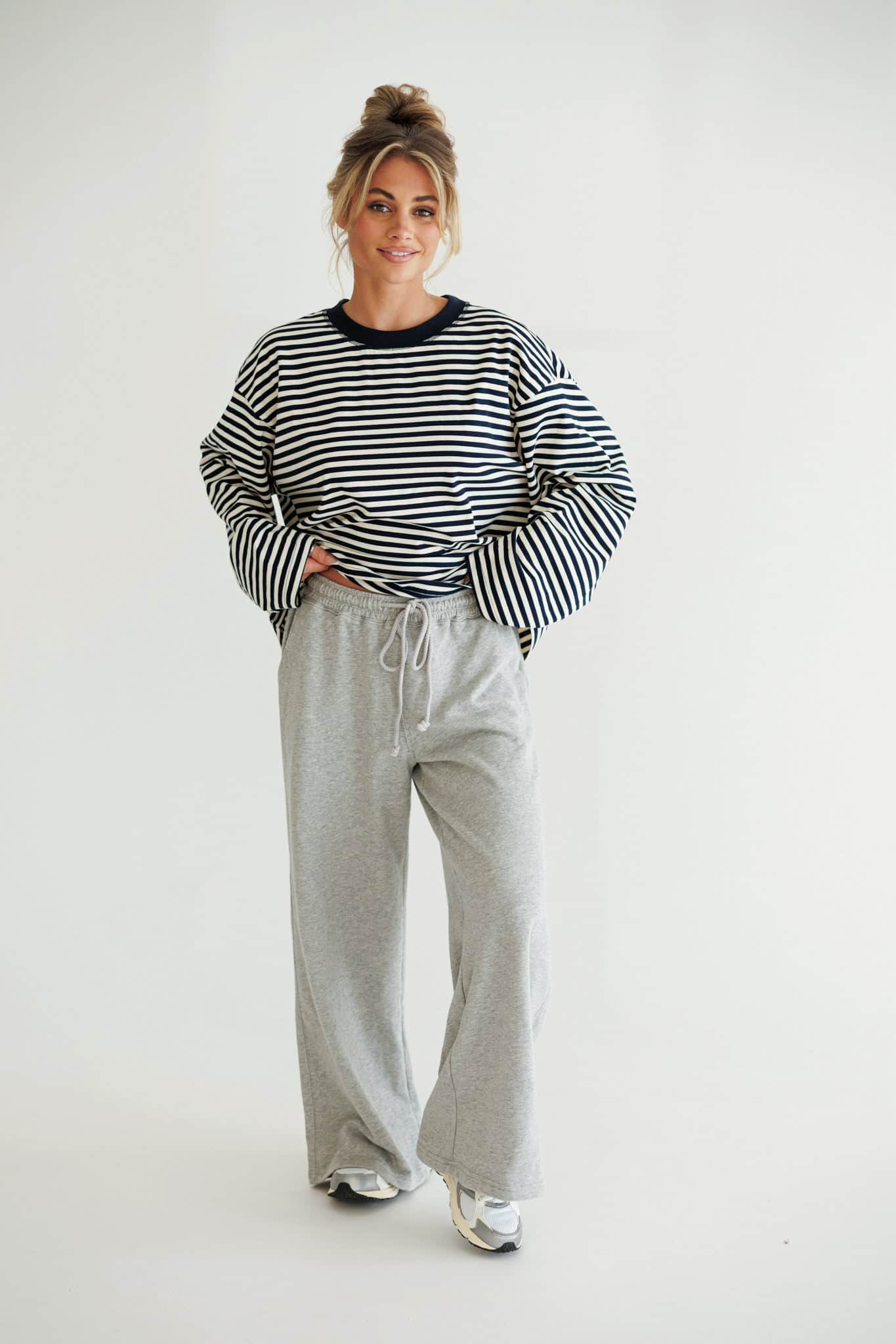 Oversized Striped Basic Tee