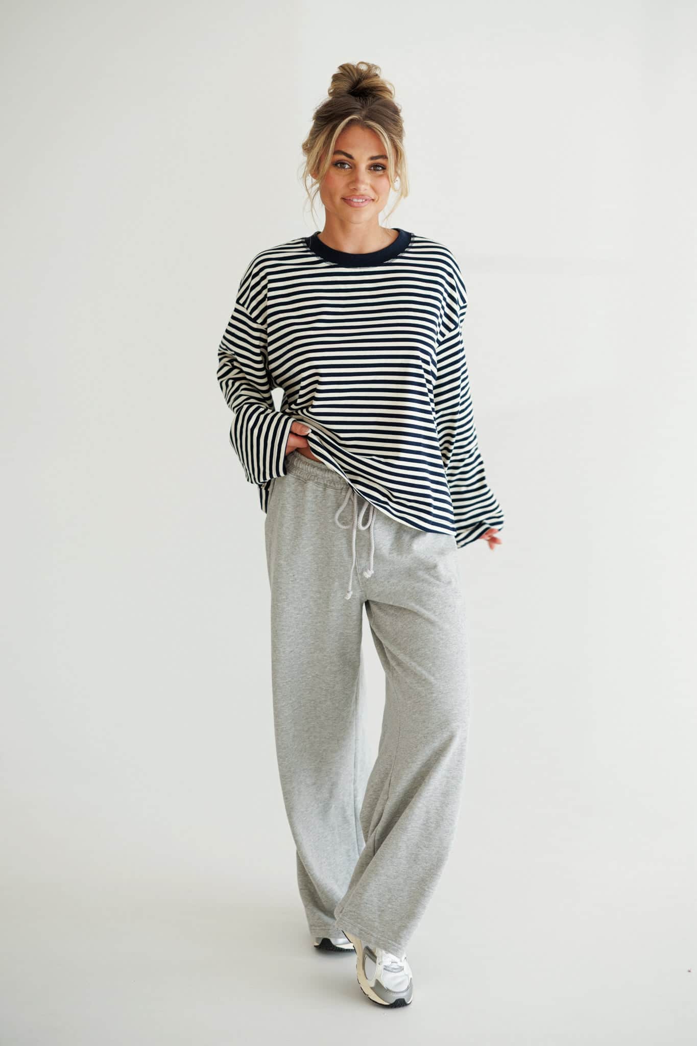 Oversized Striped Basic Tee