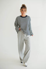 Oversized Striped Basic Tee