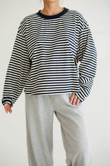 Oversized Striped Basic Tee