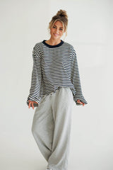 Oversized Striped Basic Tee