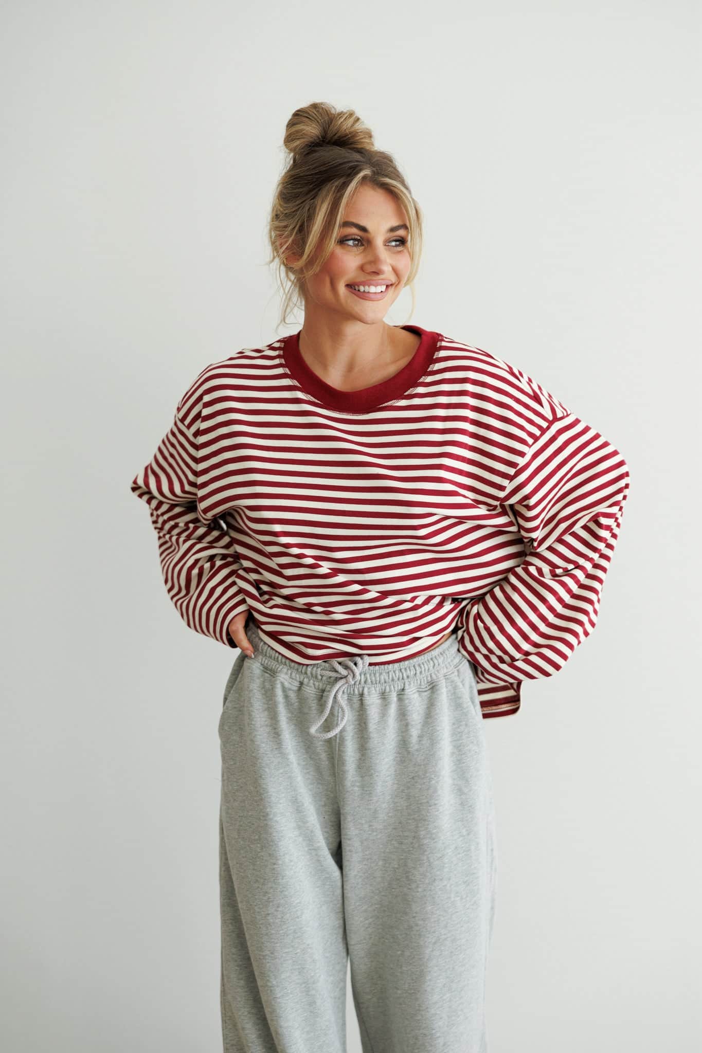 Oversized Striped Basic Tee