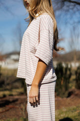 Porchlight Pink Striped Tee
