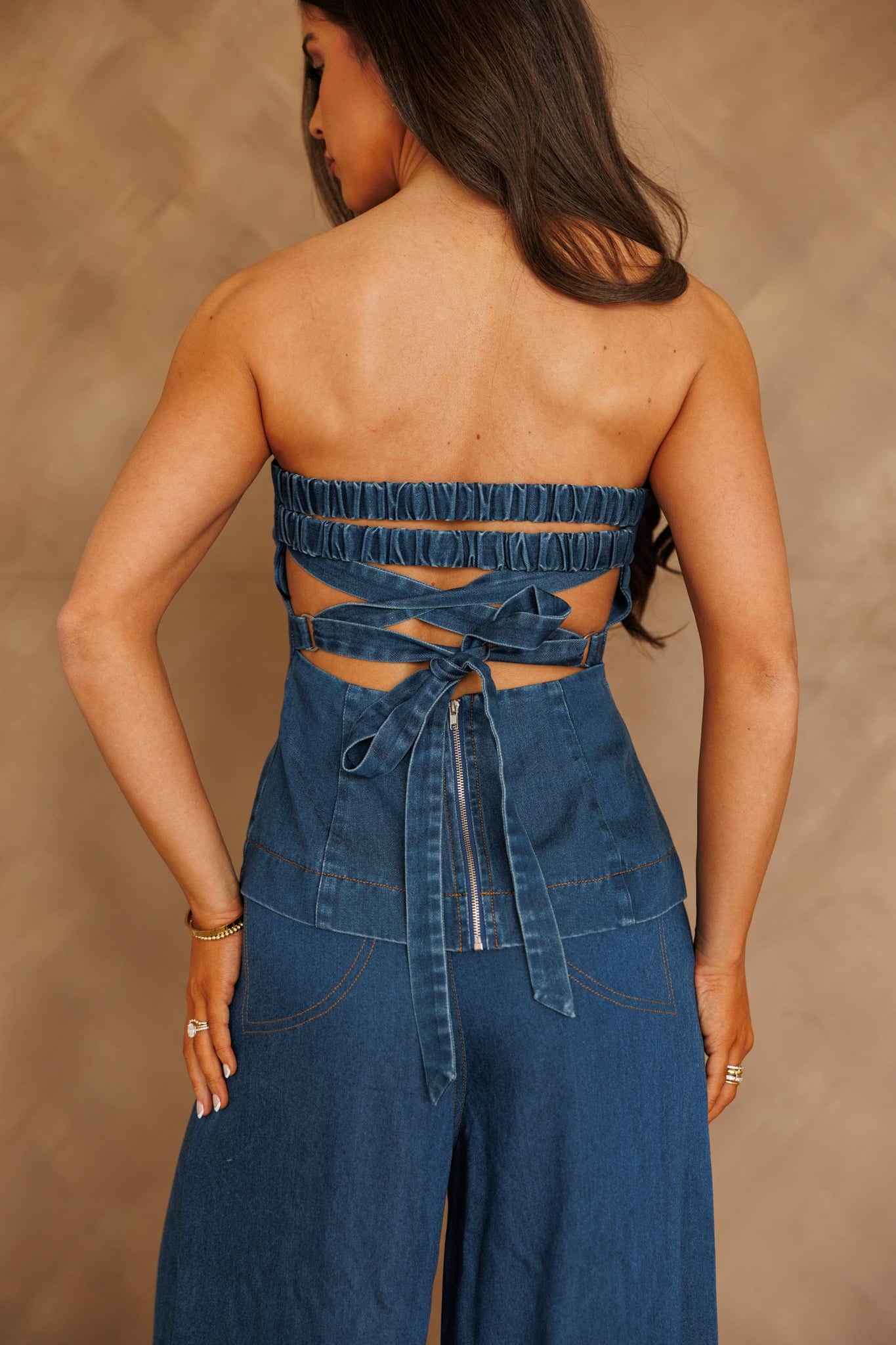 Westward Denim Tube Top