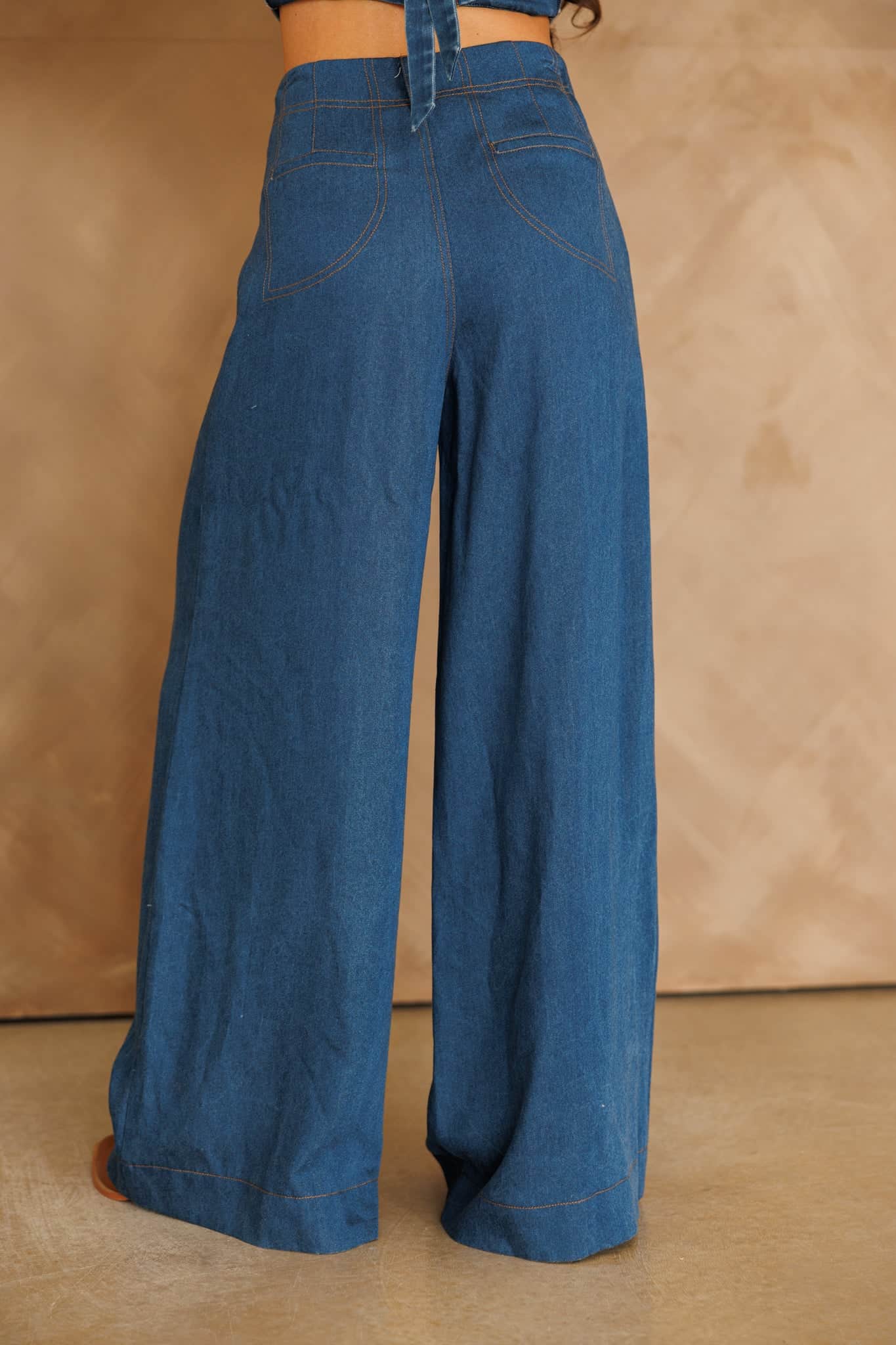 Westward Denim Palazzo Pants