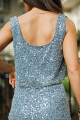 Ocean Lights Sequin Top