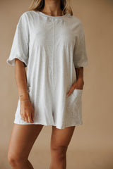 Grey Tee Knit Romper