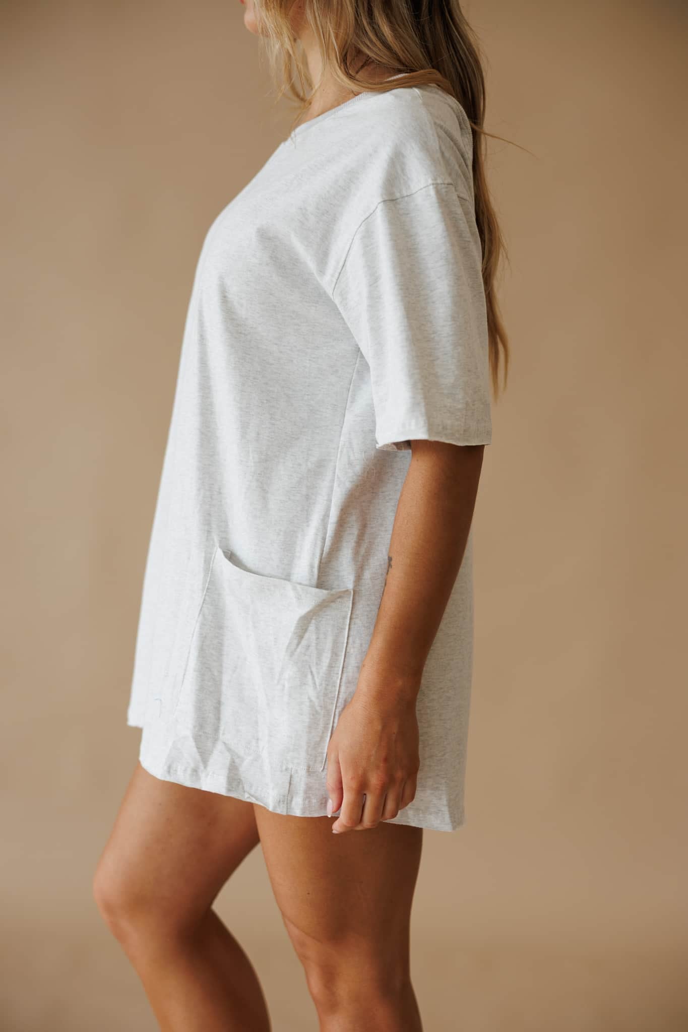 Grey Tee Knit Romper