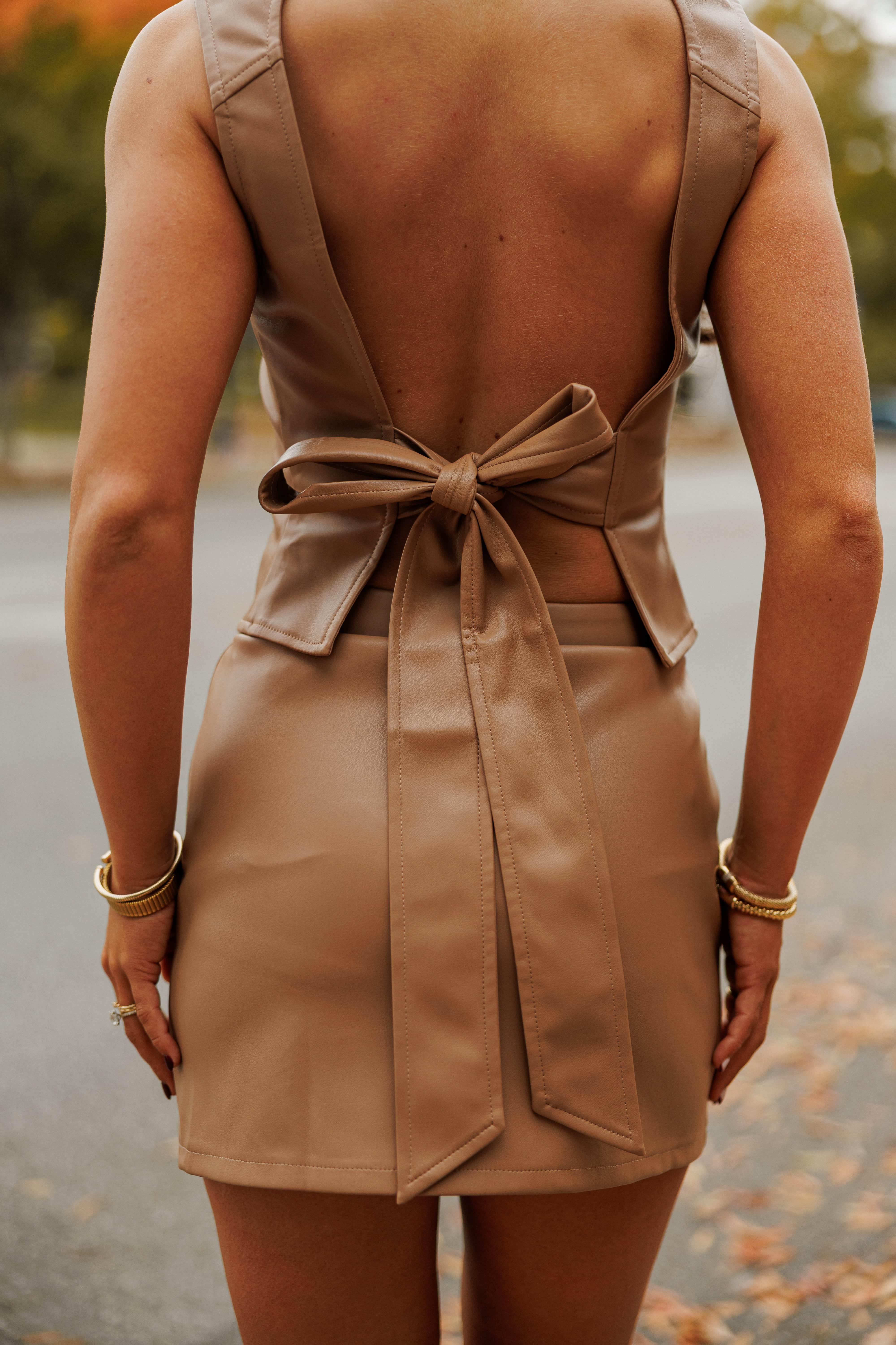 Pre-Order! District Nights Leather Skort