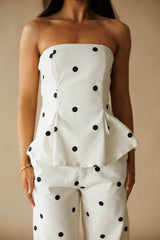 Pre-Order! Ivory Polka Dot Top