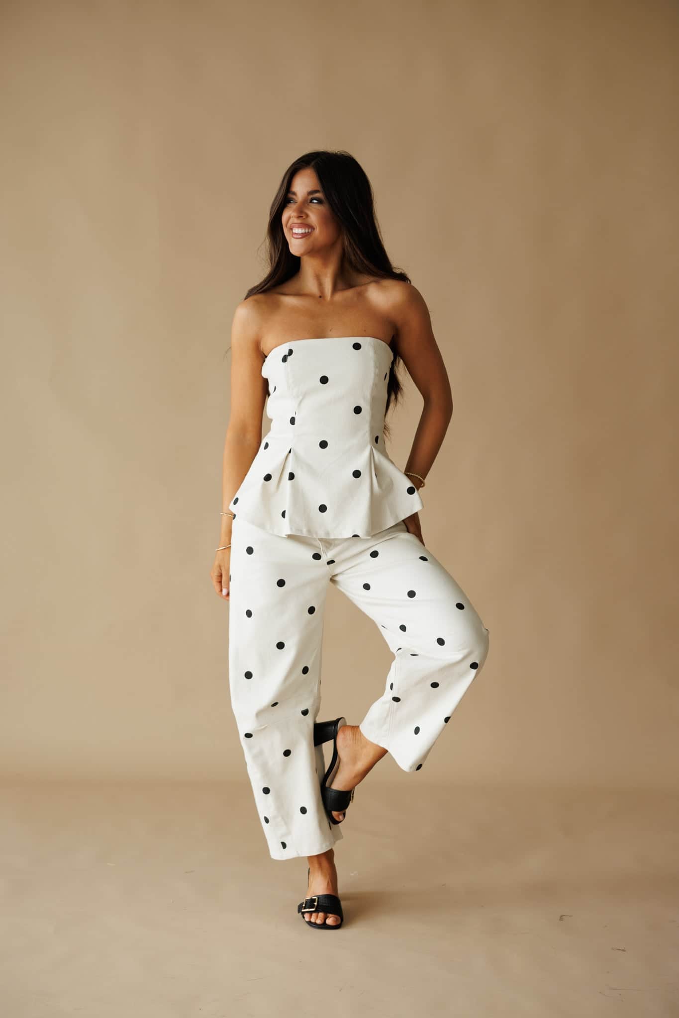 Pre-Order! Ivory Polka Dot Top