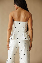 Pre-Order! Ivory Polka Dot Top