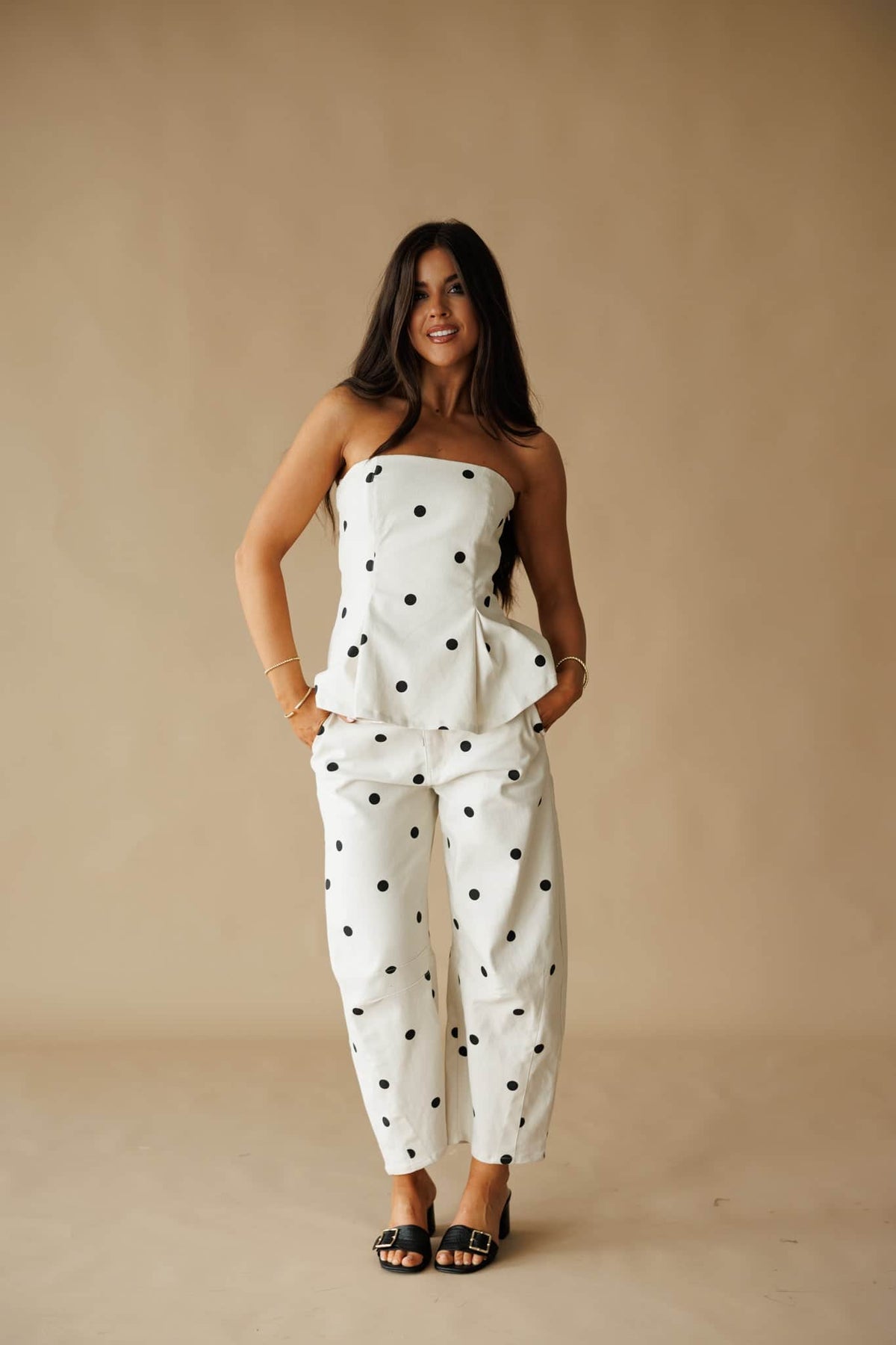 Pre-Order! Ivory Polka Dot Top
