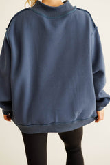 Power Down Mock Neck Sweatshirt
