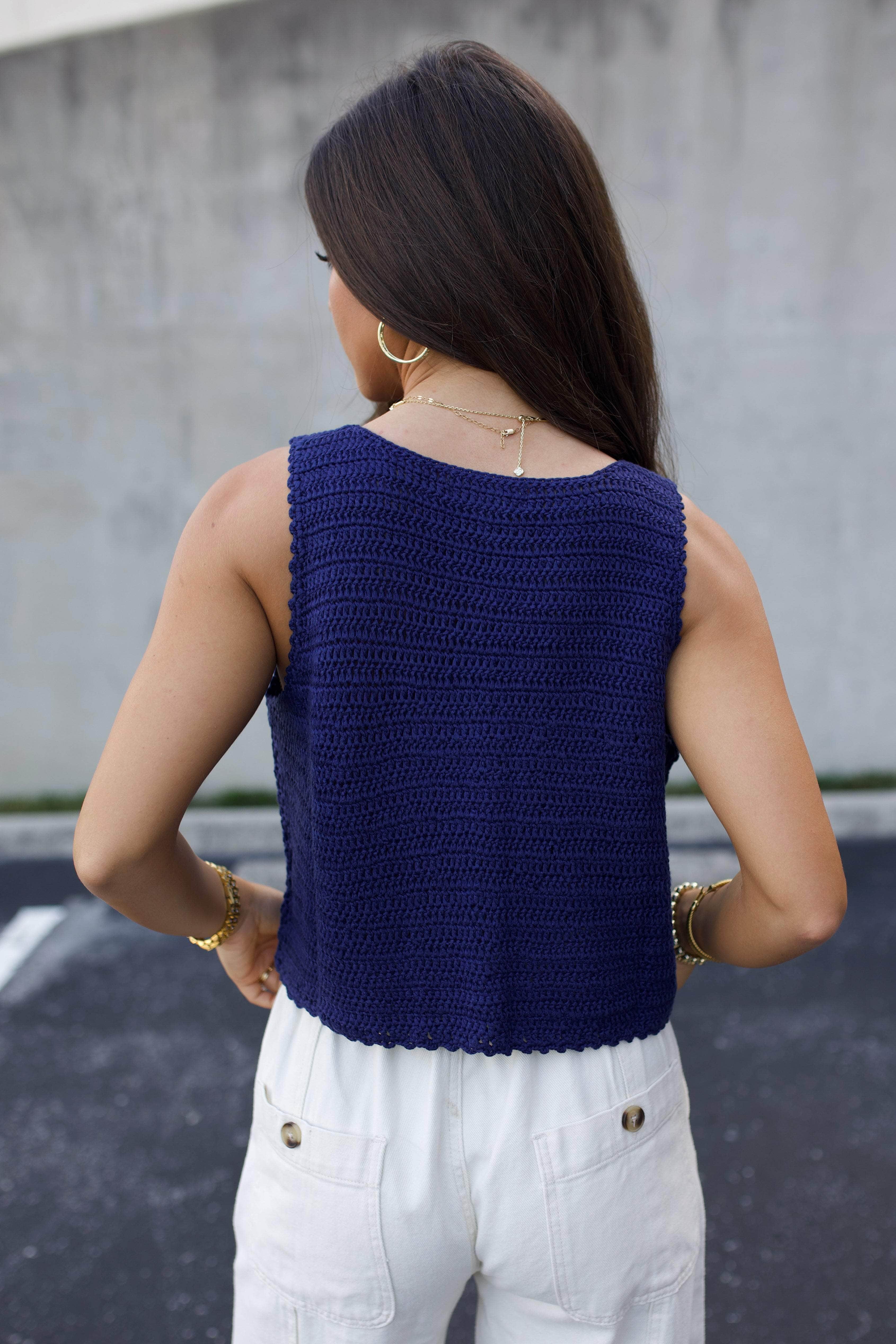 USA Knitted Sweater Tank