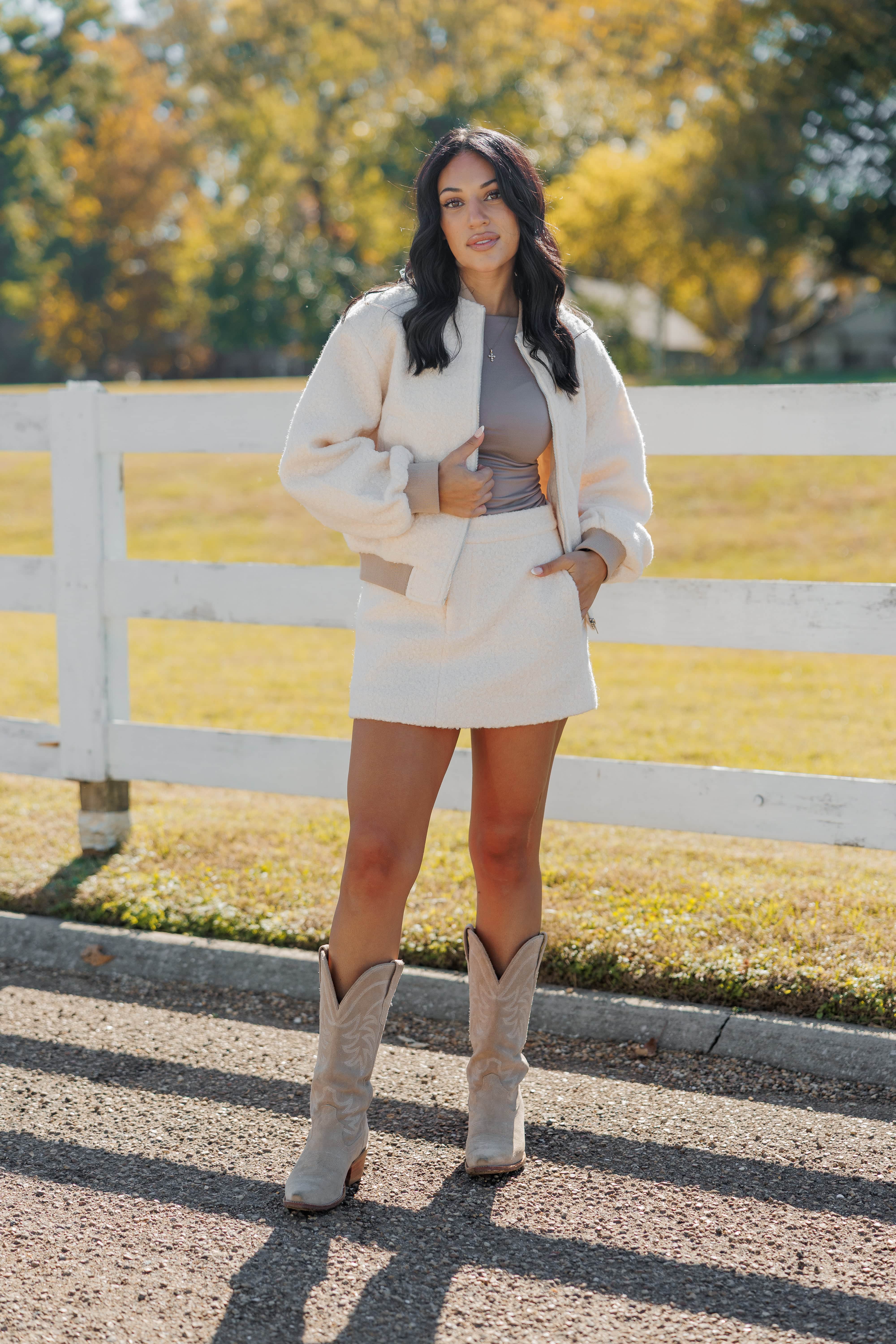 Ivory Fleece Jacket