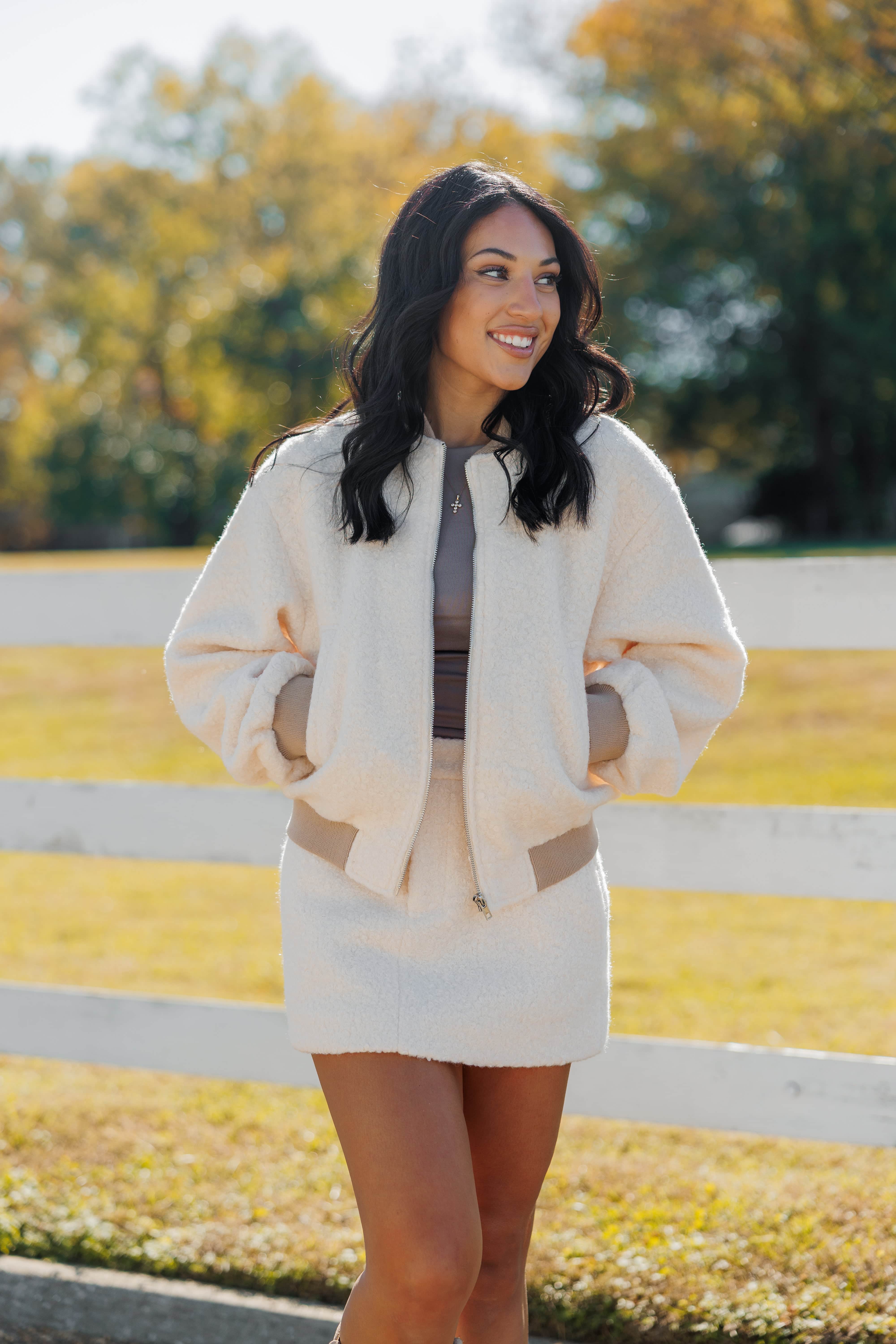 Ivory Fleece Jacket