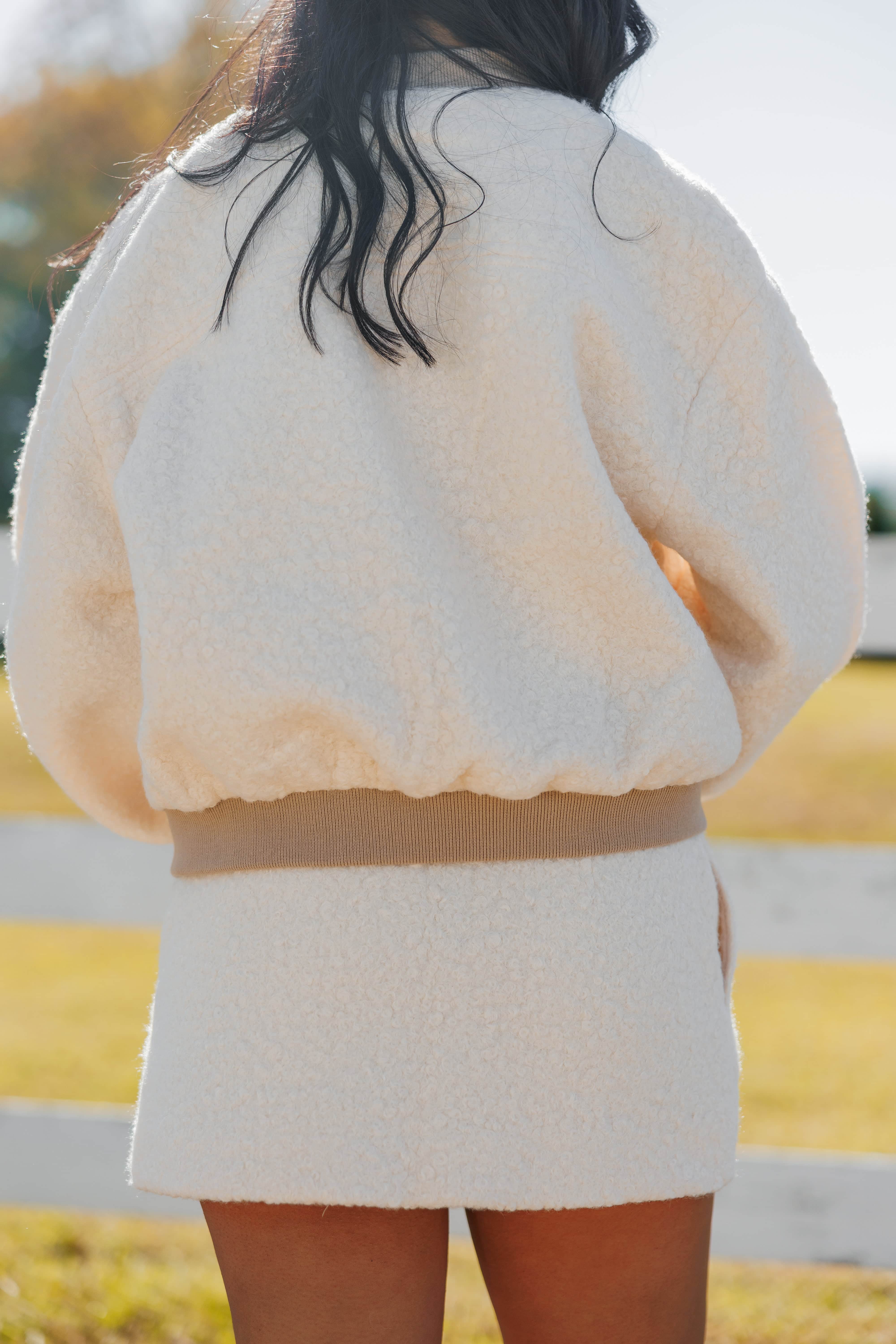 Ivory Fleece Jacket