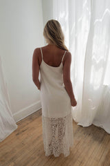 Ivory Rosette Midi Dress