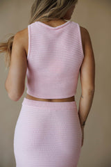 Pink Ribbed Sweater Tank