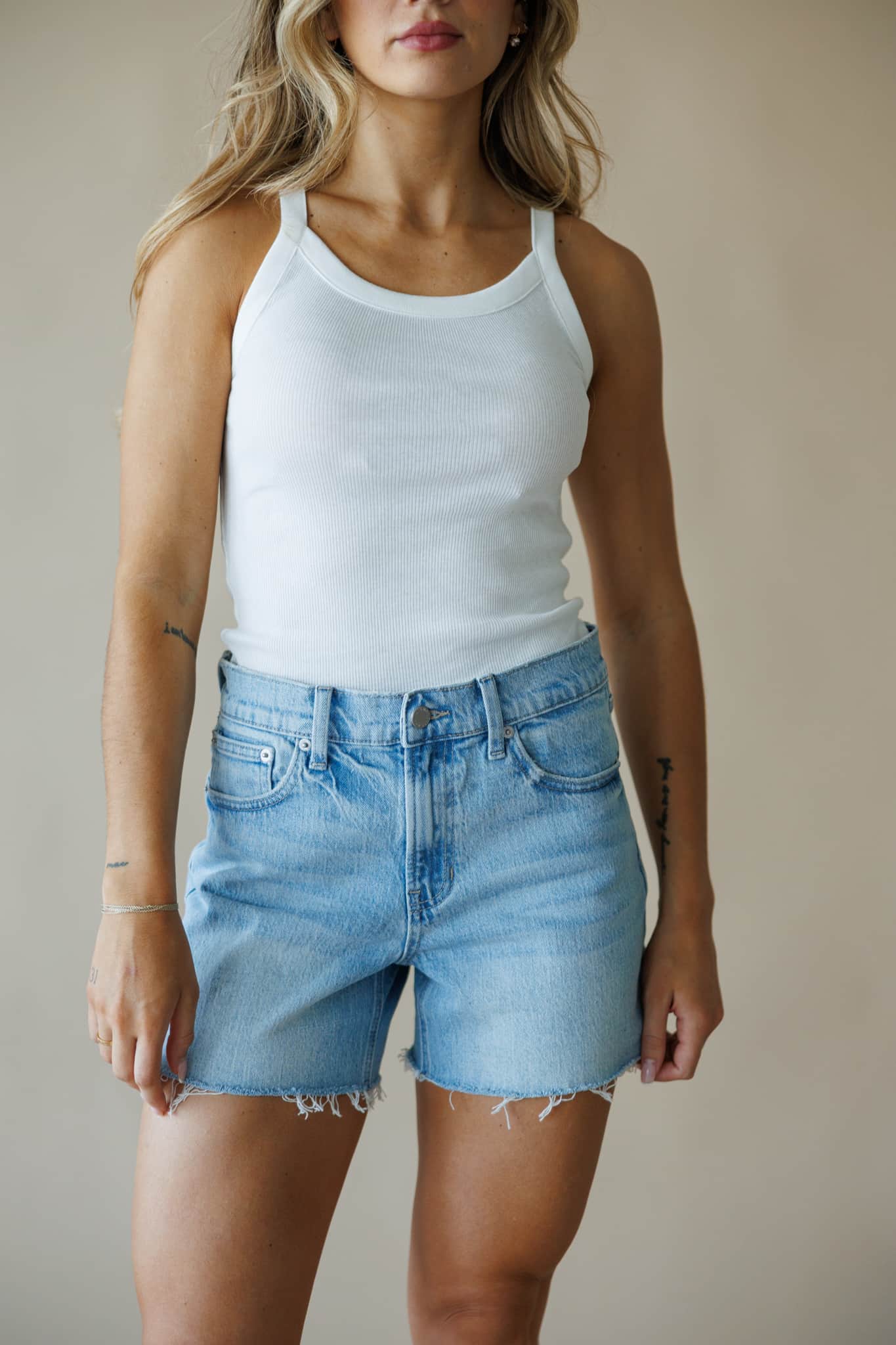 Longer Length Denim Short