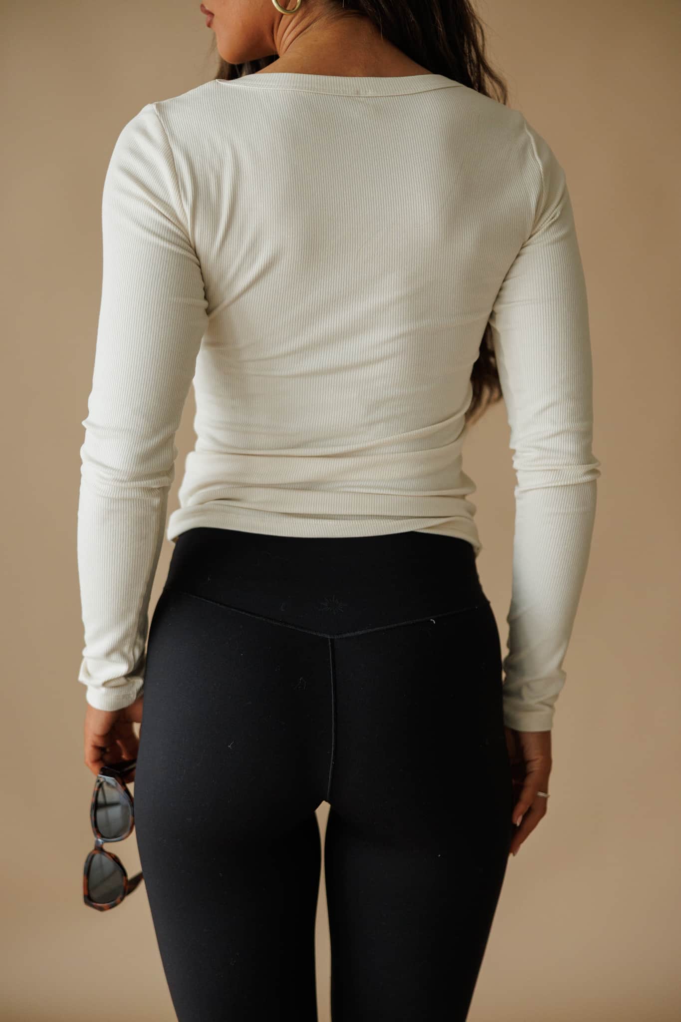 Ribbed Fitted Long Sleeve Top