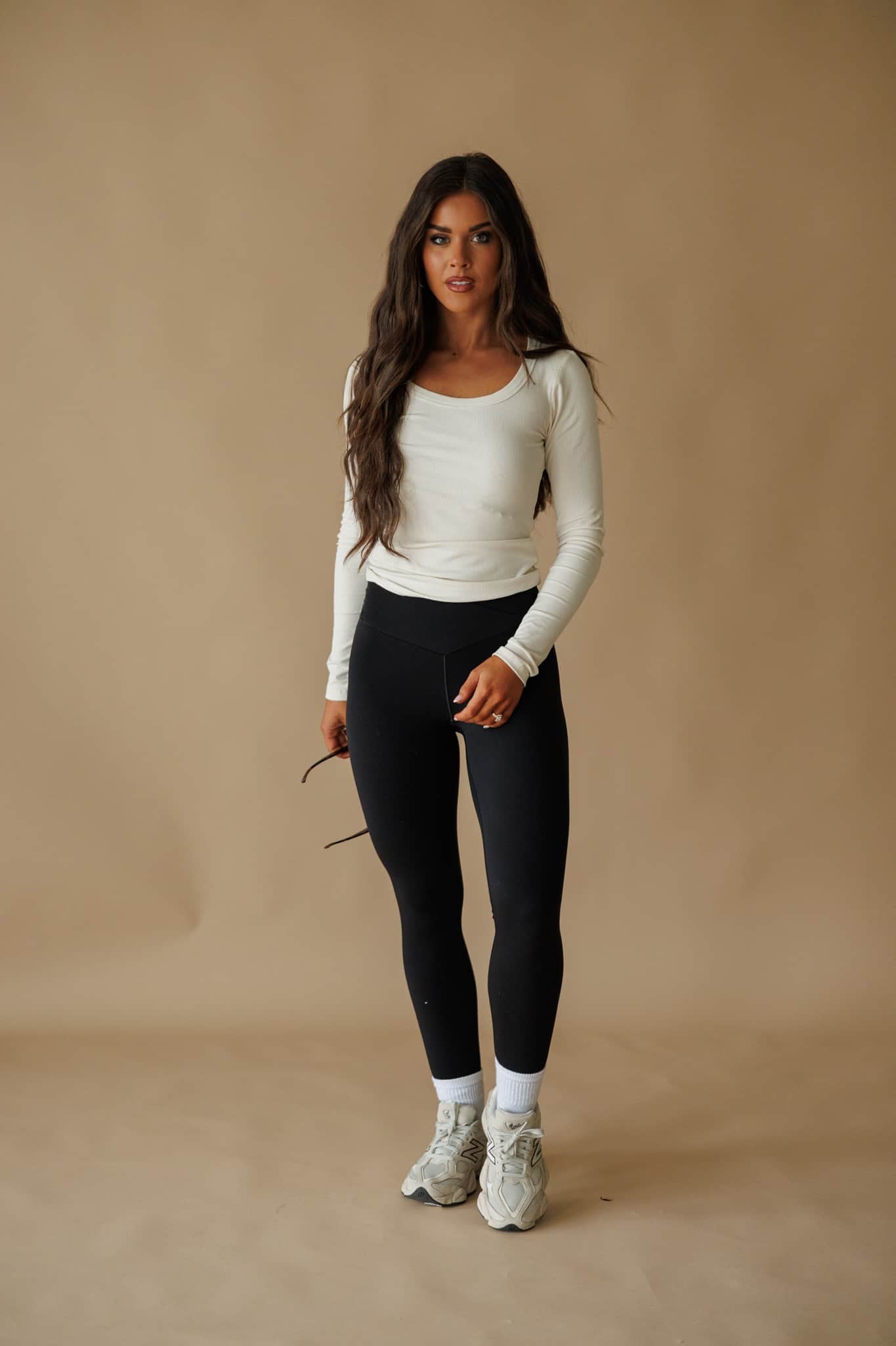 Ribbed Fitted Long Sleeve Top