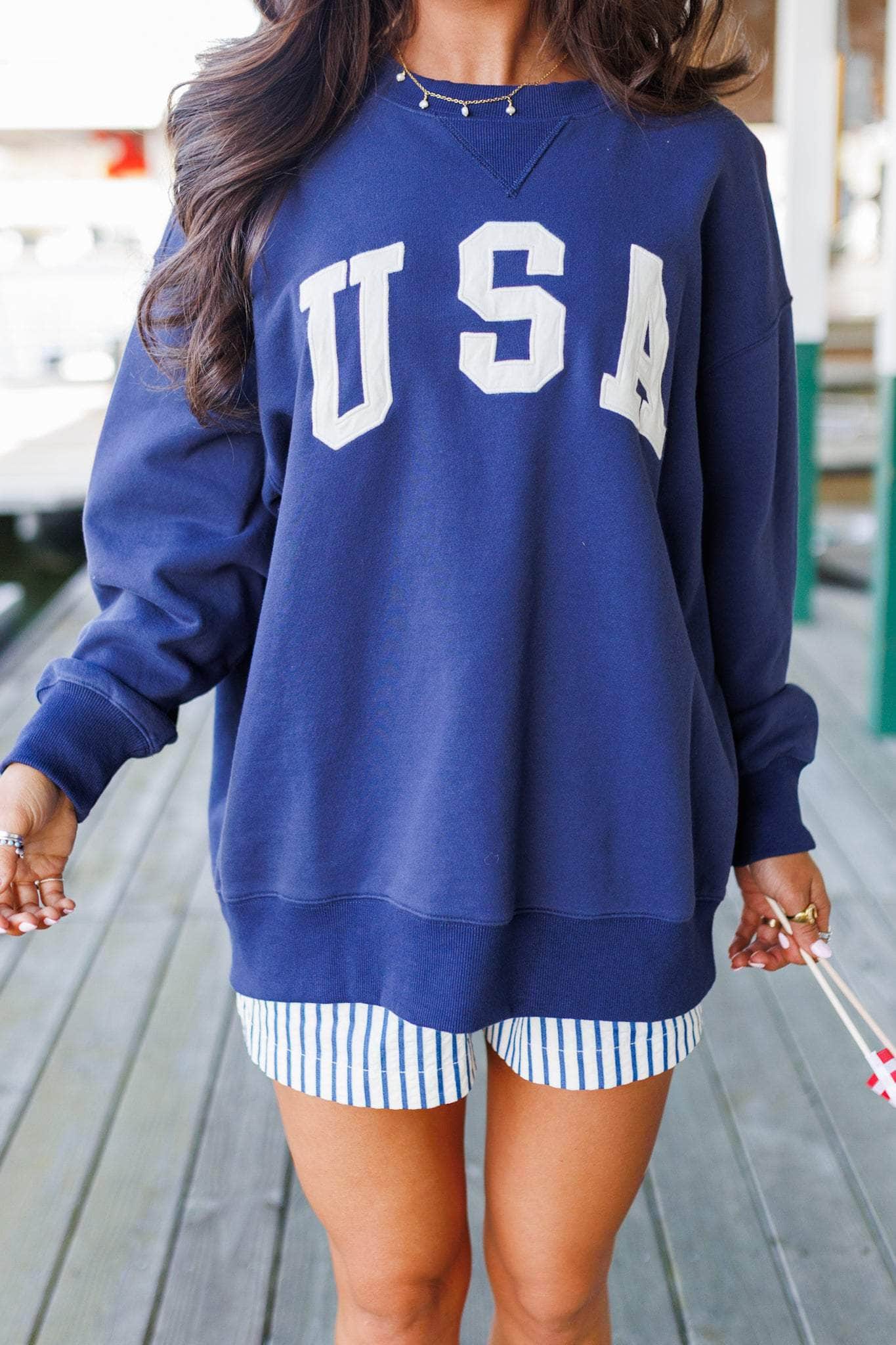 Oversized USA Pullover