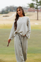 Court Cozy Striped Pullover