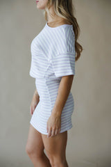 Lila Striped Mini Dress