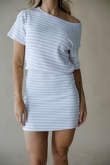 Lila Striped Mini Dress