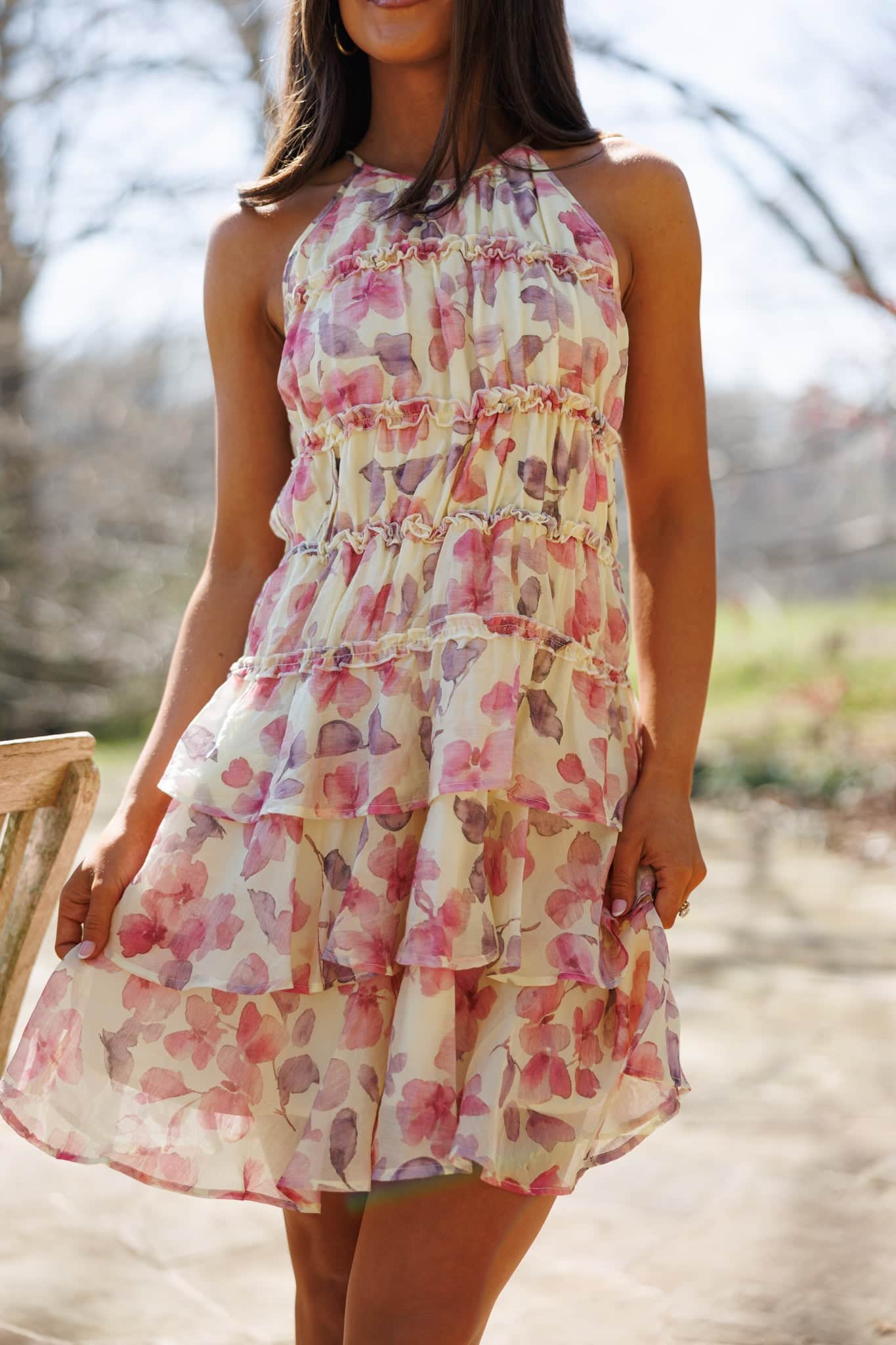 Blushing Bloom Mini Dress