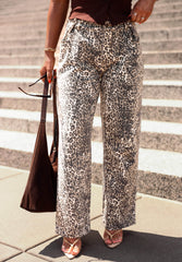 Leopard Twill Pants