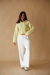 Lime Knit Pullover Hoodie