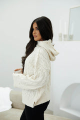 Log Cabin Cable Knit Sweater