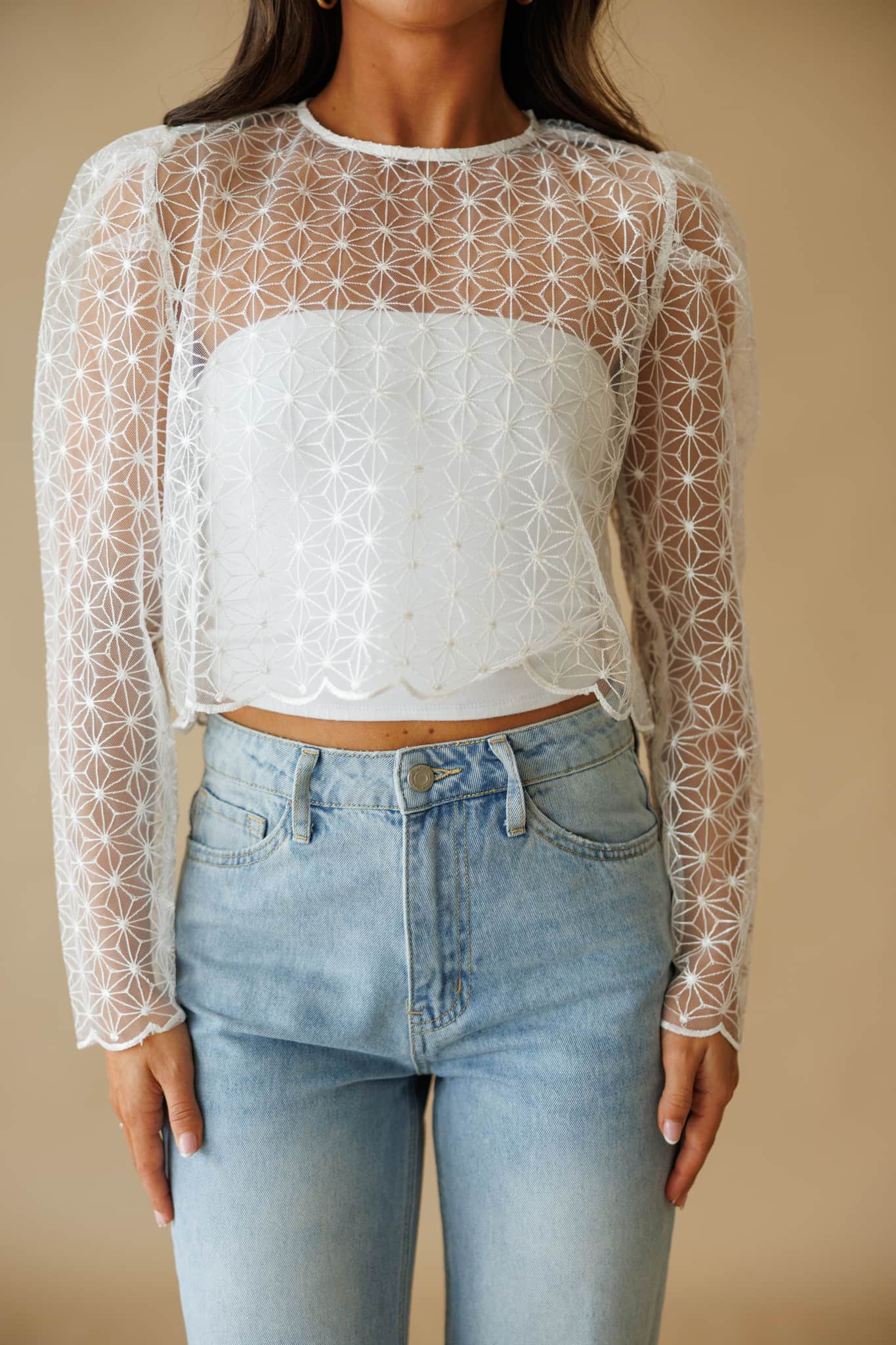 Mesh Flower Top