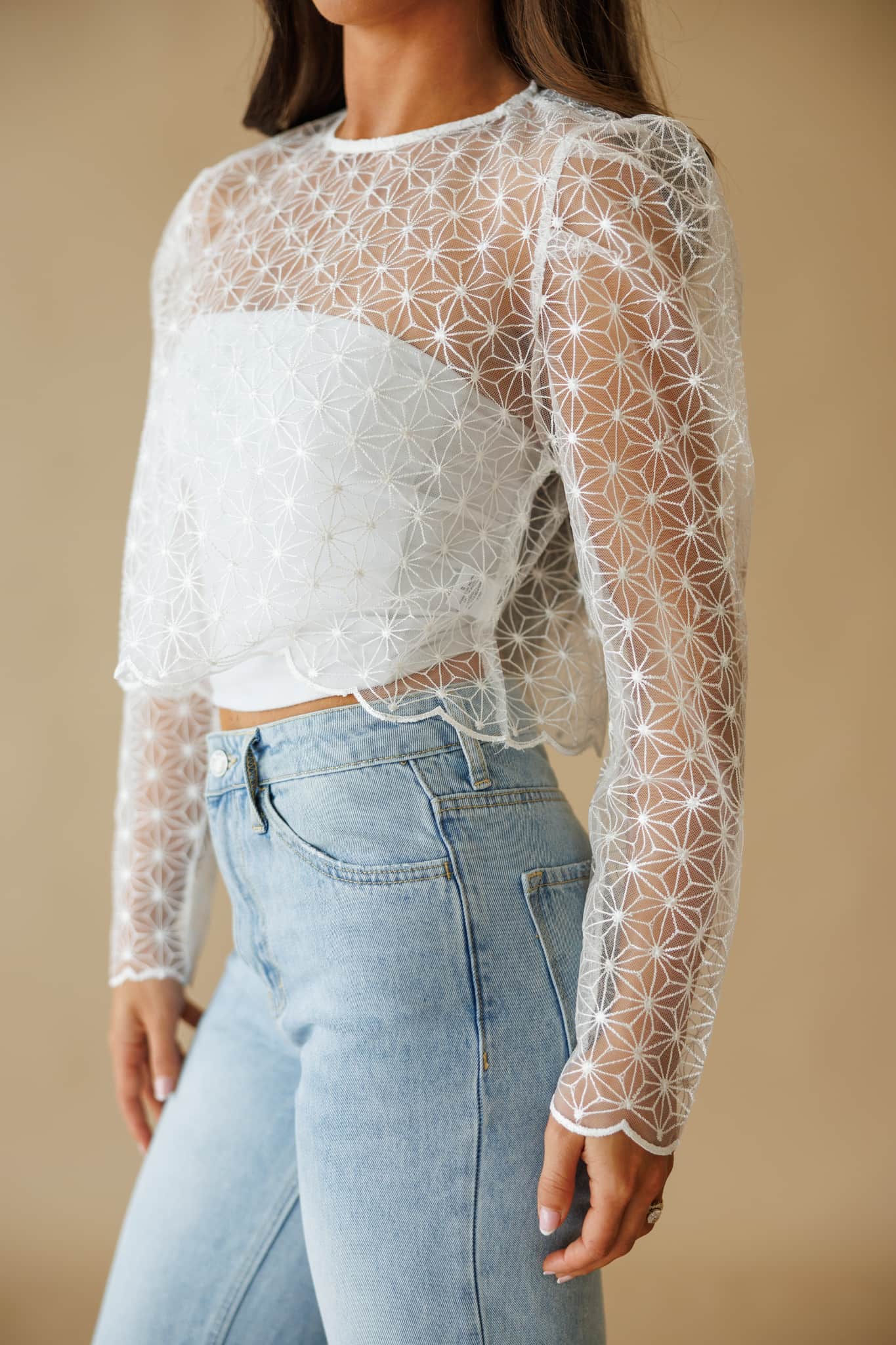 Mesh Flower Top