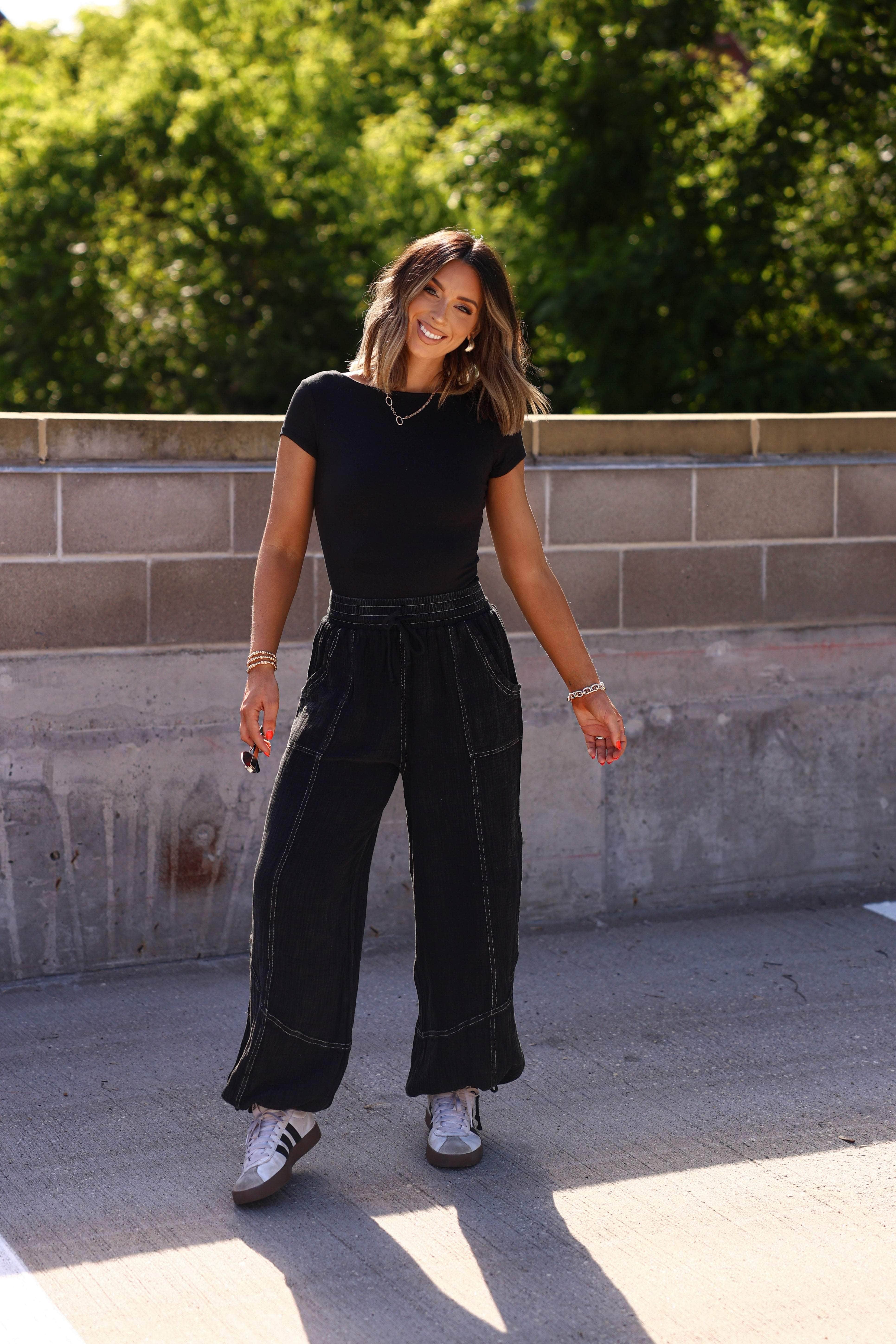 Mineral Wash Parachute Pants