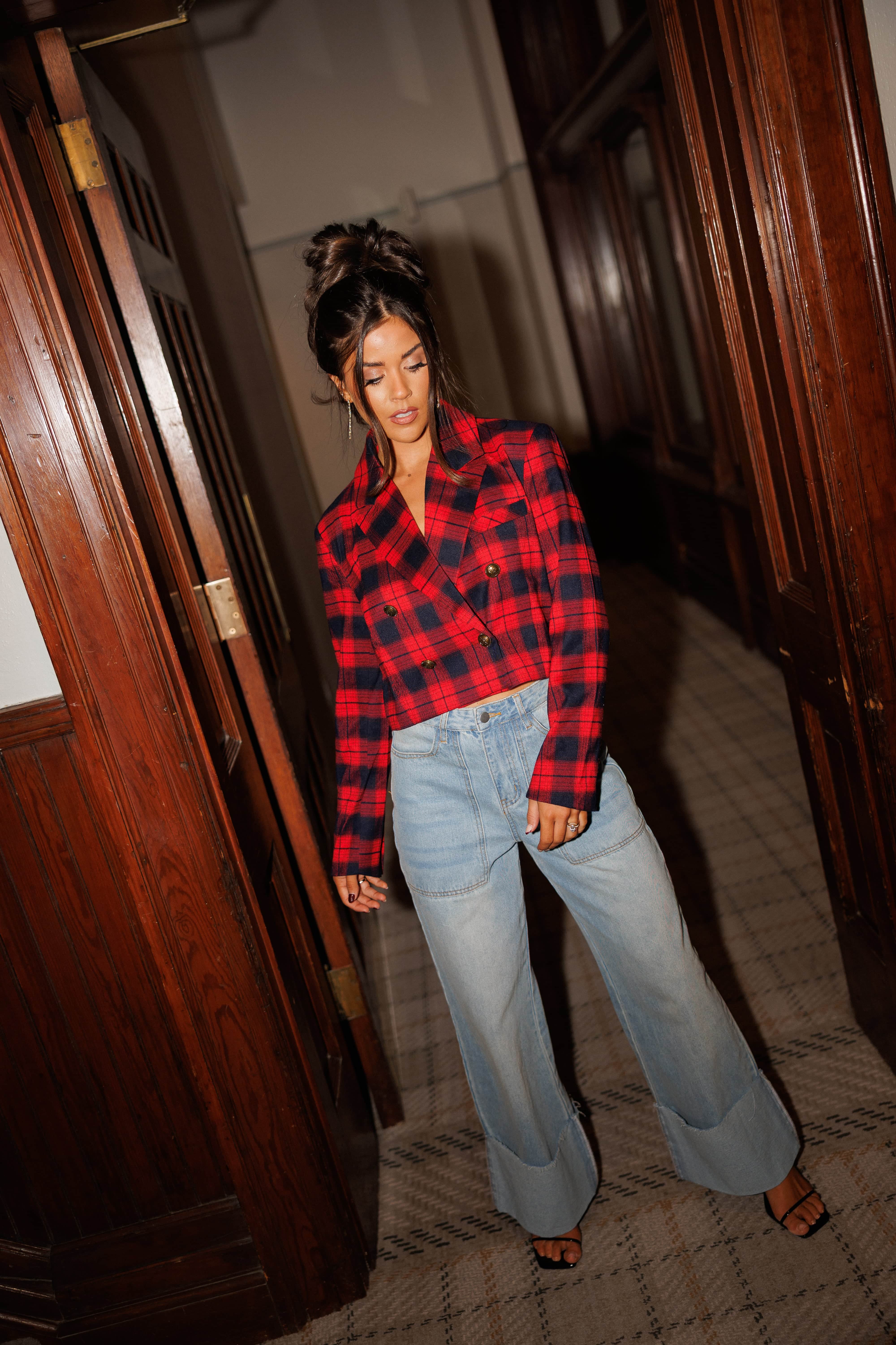 Festive Chic Cropped Blazer