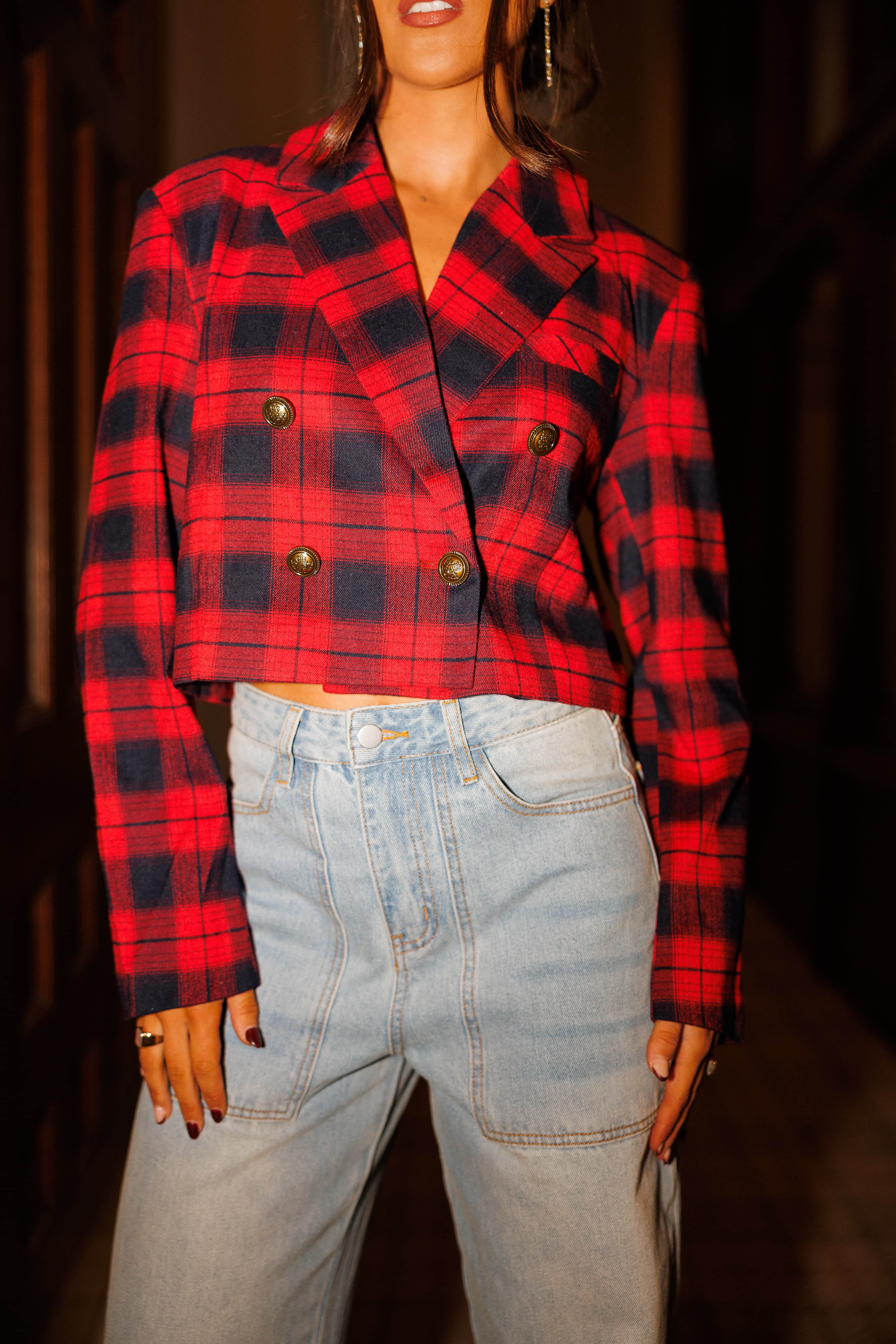 Festive Chic Cropped Blazer