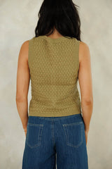 Olive Knit Sweater Vest