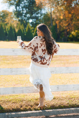 Oversized Cow Print Sweater