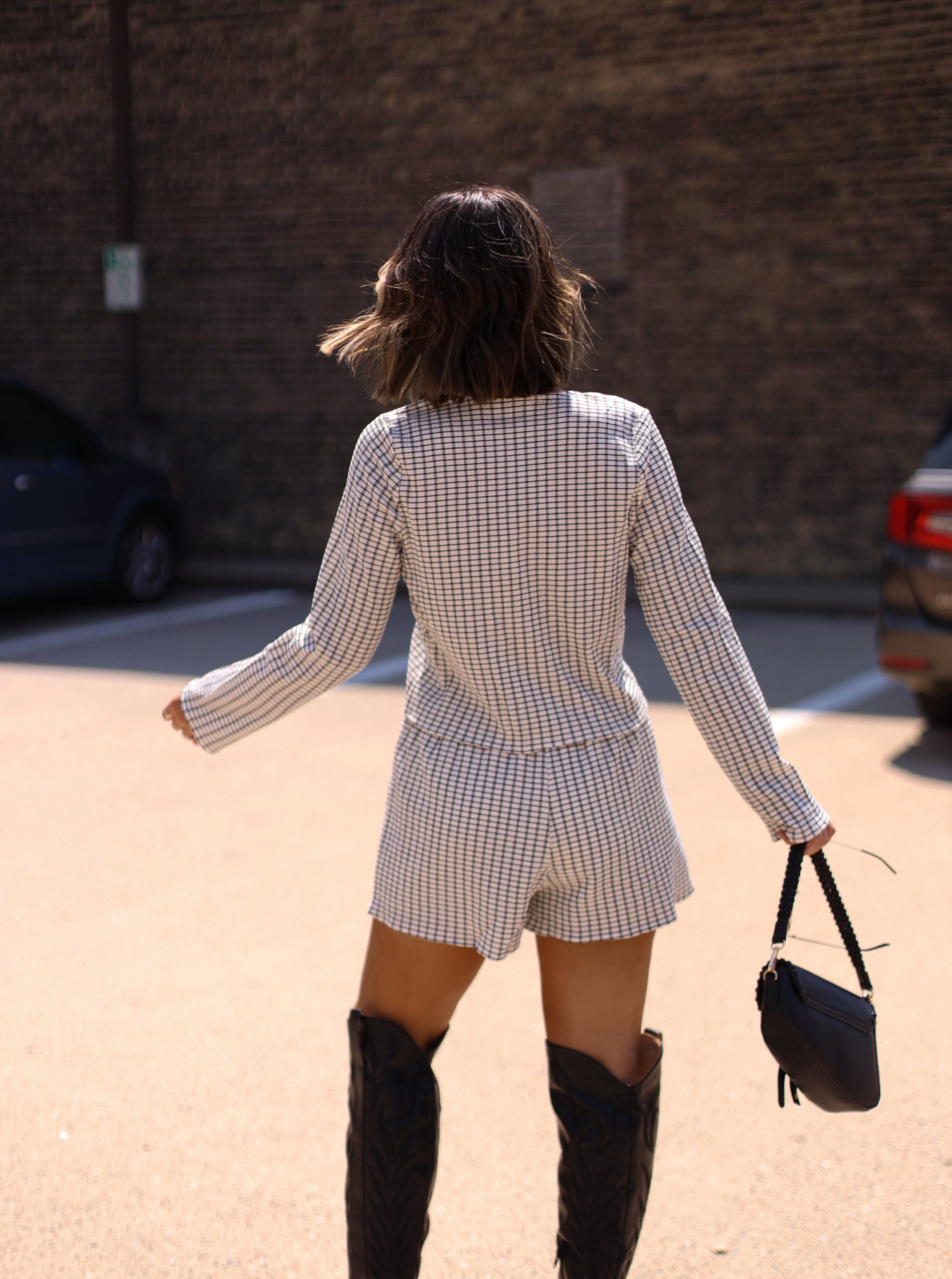 Plaid Tie Top